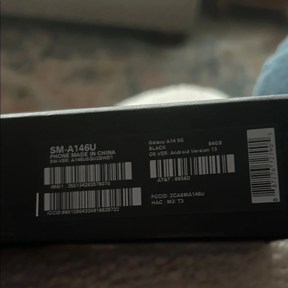 Samsung Galaxy A14 5G in Classic Black used as a home phone only new condition.